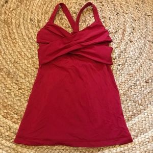 Lululemon Wrap It Up Tank- Dark Red